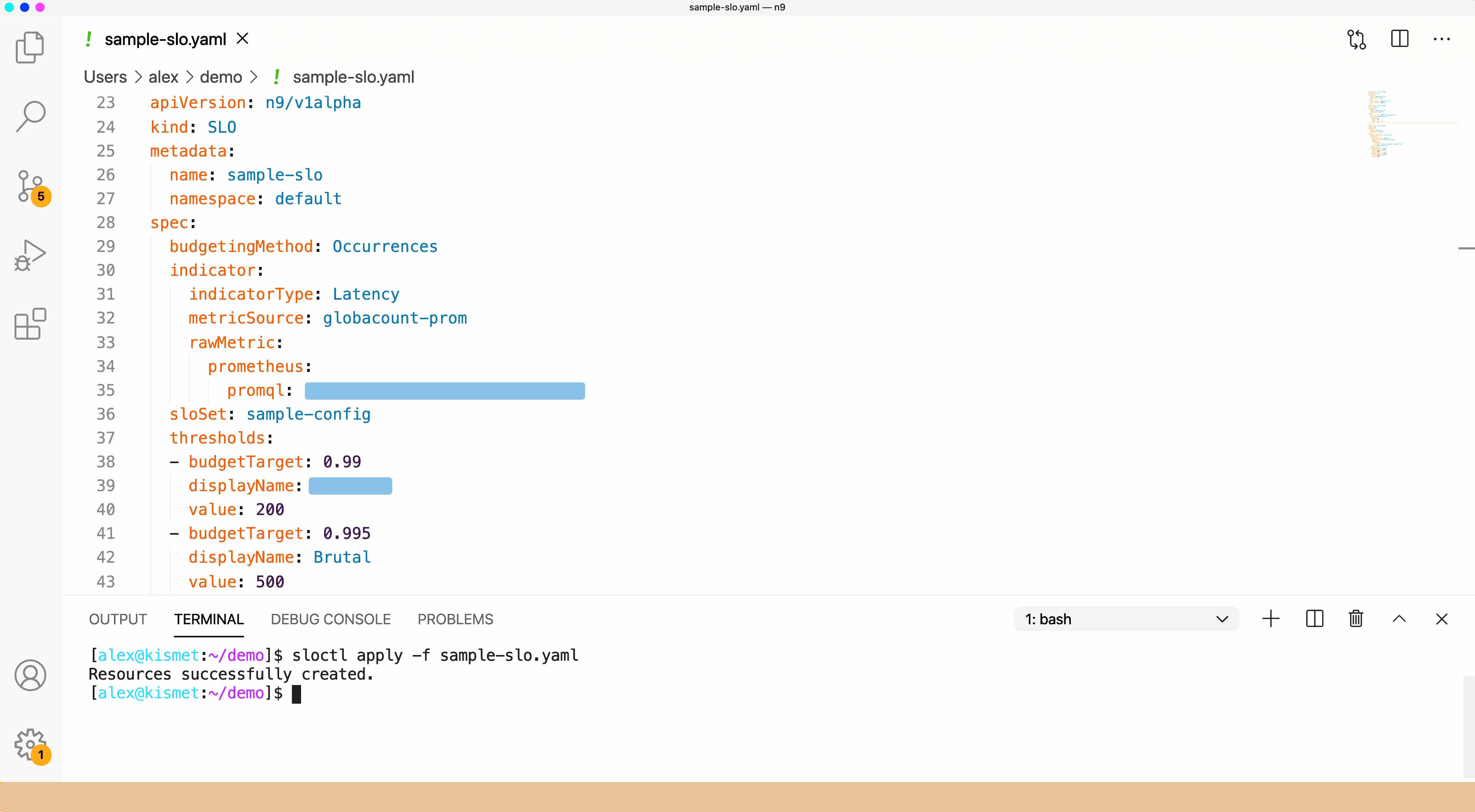 GitOps workflow SLOs Nobl9